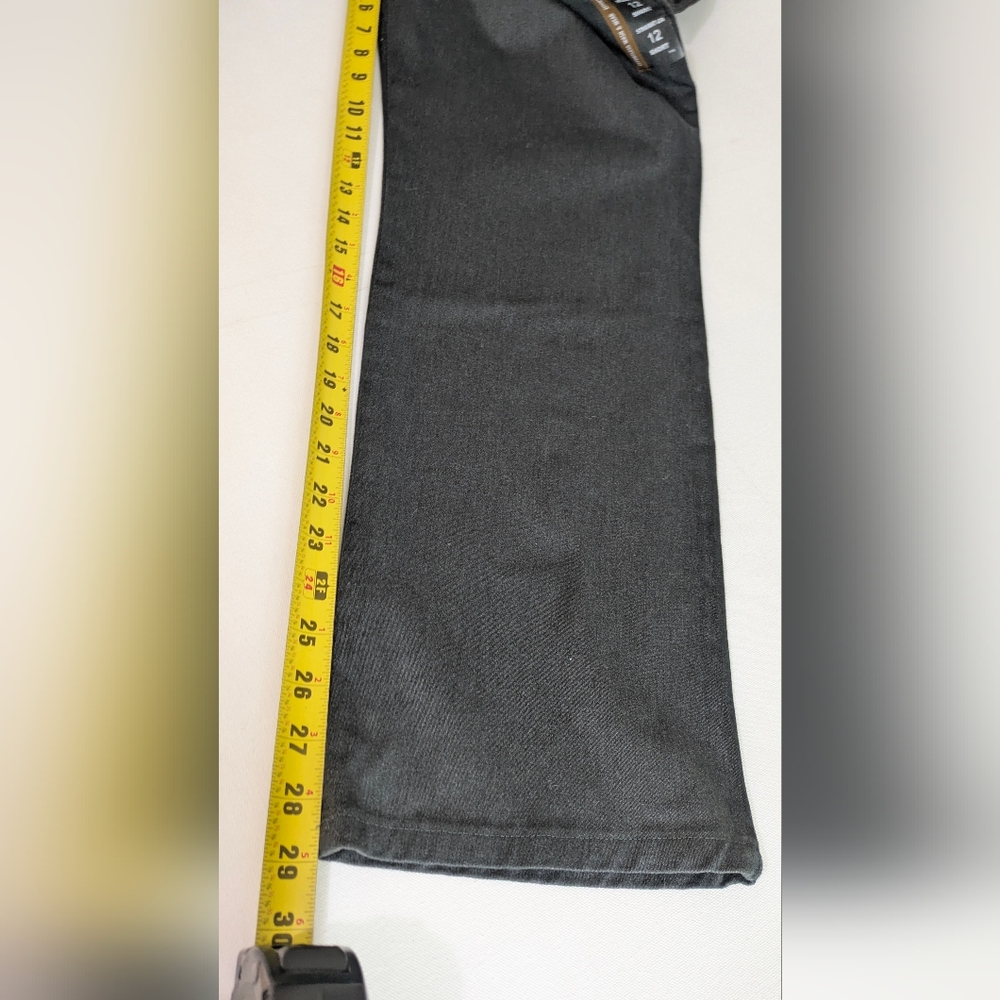 Women's Lee Mid Rise Relaxed Fit Straight Leg Cotton Blend Gray Pant Sz 12 Short - Picture 14 of 15